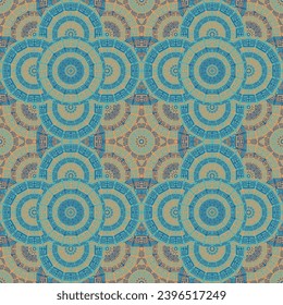 Floor tile seamless pattern vector geometric design. Textile patchwork ornament. Old fashion wall decoration mosaic. Organic mediterranean design. Sicily bathroom ornament.