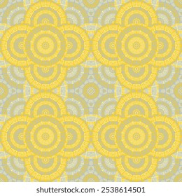 Azulejo de piso sin patrón de Diseño gráfico de Vector. Adorno de mosaico textil. Motivo de geometría de damasco. Diseño mediterráneo orgánico. Ornamento decorativo del suelo de los Elementos retro.