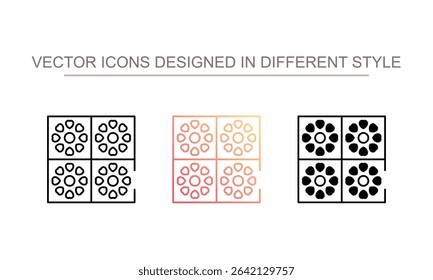 Floor Tiles icon design with white background stock illustration