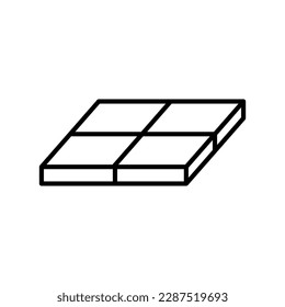 Floor Tiles Icon Outline Vector Illustration