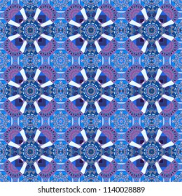 Floor tiles, porcelain ceramic tile, geometric seamless pattern for surface and floor, marble floor tiles. Vector abstract background in gray, blue and violet colors.