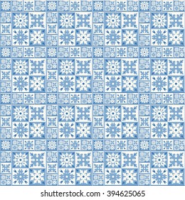 Floor tiles - seamless vintage pattern with cement tiles. Seamless vector background. Vector illustration.