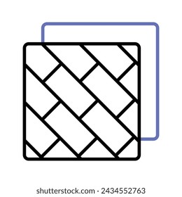 Diseño vectorial de azulejos de piso, icono de piso con gráficos perfectos de píxeles
