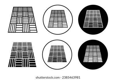 Conjunto de ilustraciones vectoriales de suelo. Icono de superficie de madera para diseños de interfaz de usuario. Adecuado para aplicaciones y sitios web.
