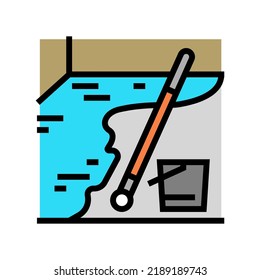 vector de icono de color de impermeabilización de suelos. letrero impermeable en el suelo. ilustración de símbolo aislado