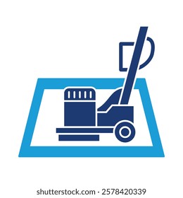 Floor Waxing – Mop and Wax Representing Shiny and Well-Maintained Floors. Vector illustration.