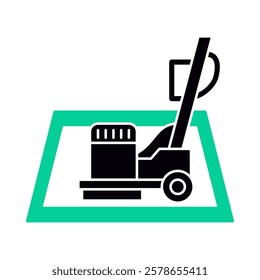 Floor Waxing – Mop and Floor Wax Representing Shiny, Polished Floors to Enhance Home Décor and Maintain Cleanliness. Vector illustration.