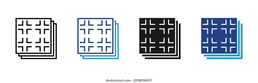 Floor Web icon with multiple style collection