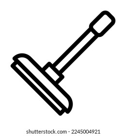 Diseño de icono de línea del vector del limpiaparabrisas de piso