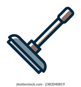 Floor Wiper Vector Thick Line Filled Dark Colors Icons For Personal And Commercial Use.
