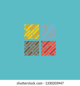Floor wood types icon flat element. Vector illustration of floor wood types icon flat isolated on clean background for your web mobile app logo design.