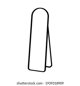 Los marcos de madera del suelo reflejan las formas dispuestas. Ilustración vectorial.