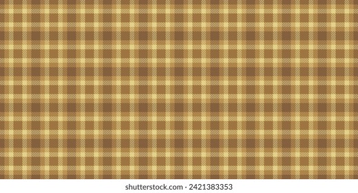 Bodenhintergrund Textur nahtlos, india Scheck Tartan Plaid. Menümuster Vektorgewebe Textilien in orangefarbener und gelber Farbe.