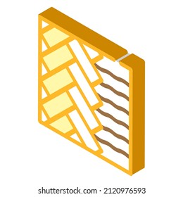 flooring building material isometric icon vector. flooring building material sign. isolated symbol illustration