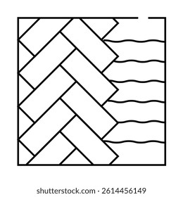 flooring building material line icon vector. flooring building material sign. isolated contour symbol black illustration