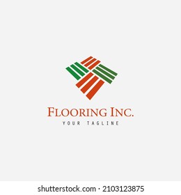 flooring company illustration logo design