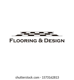 Flooring and design, Ceramics seen from a front perspective. logo design template. Flat design, simple, sophisticated, minimalist. Black and white color. Retro style. -Vector