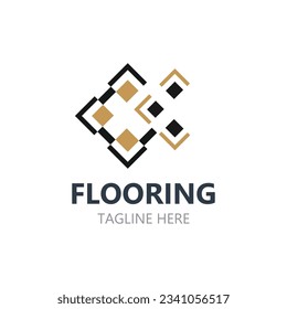 Flooring Logo design, custom Layer company Vector elegant parquet Illustration
