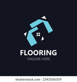Flooring Logo design, custom Layer company Vector elegant parquet Illustration
