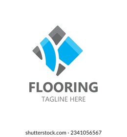 Flooring Logo design, custom Layer company Vector elegant parquet Illustration