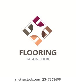 Flooring Logo design, custom Layer Vector elegant business store building