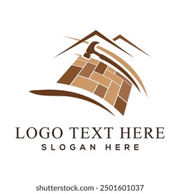 Flooring logo design template. Flooring handyman business logo.