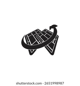 Plantilla de diseño de logotipo de suelo. Logo del negocio del manitas del suelo.