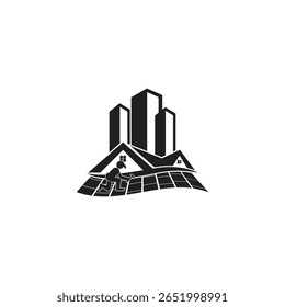 Design-Vorlage für das Bodenlogo. Bodenbelag handyman business logo.