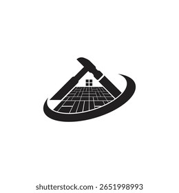 Plantilla de diseño de logotipo de suelo. Logo del negocio del manitas del suelo.