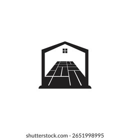 Flooring logo design template. Flooring handyman business logo.