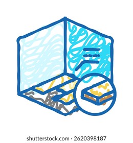 flooring options interior designer doodle icon sketch vector. flooring options interior designer sign. isolated symbol illustration