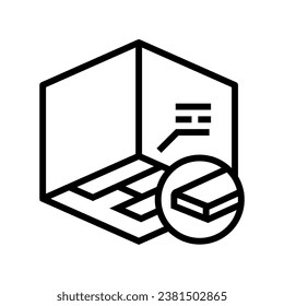 flooring options interior designer line icon vector. flooring options interior designer sign. isolated contour symbol black illustration