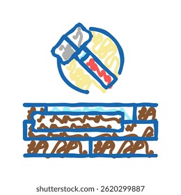 flooring repair doodle icon sketch vector. flooring repair sign. isolated symbol illustration