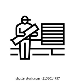 flooring services line icon vector. flooring services sign. isolated contour symbol black illustration