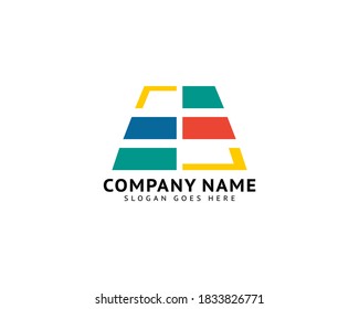 Plantilla de diseño de logotipos de mosaicos para suelos