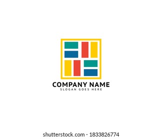 Plantilla de diseño de logotipos de mosaicos para suelos