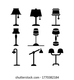 Floor-lamp icons or logos. Isolated sign symbol vector illustration - Collection of high quality black style vector icons
