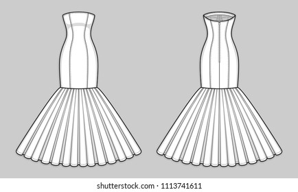 Prom Dress Sketch Images, Stock Photos & Vectors | Shutterstock