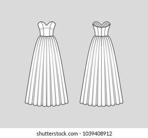 Prom Dress Sketch Images, Stock Photos & Vectors | Shutterstock