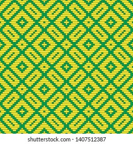 Floormat Plait Seamless Pattern Vector