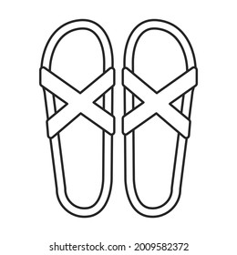Flop flip vector icon.Outline vector icon isolated on white background flop flip.
