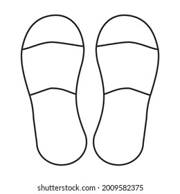 Flop flip vector icon.Outline vector icon isolated on white background flop flip.