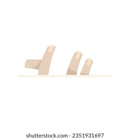 Vector plano de icono de sandalia de flop. Mujer zapatilla. Zapato de mujer aislado