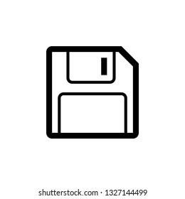 Floppy Disk vector border icon. This icon use for admin panels, website, interfaces, mobile apps