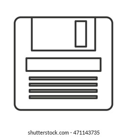 floppy data storage isolated icon vector isolated graphic