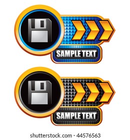 floppy disc gold arrow nameplates