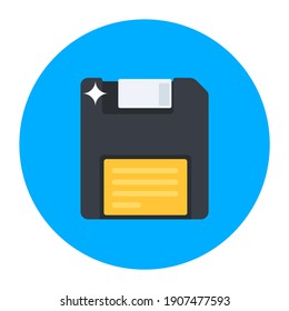 
Floppy Disc Icon In Flat Vector Design.