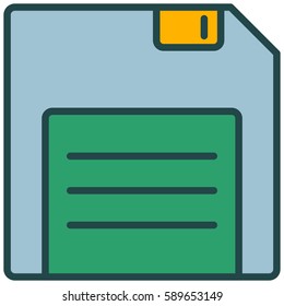 Floppy Disc Icon Illustration Isolated Vector Sign Symbol