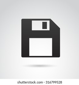 Floppy Disc Icon Isolated On White Background. Vector Art.