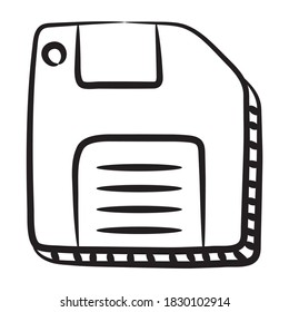 Diskettensymbol in Linie, Vektordesign